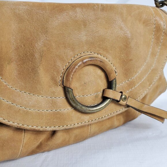 Hype Women's Brown Shoulder Bag Leather Detachable Strap Inner Pockets - Picture 7 of 16